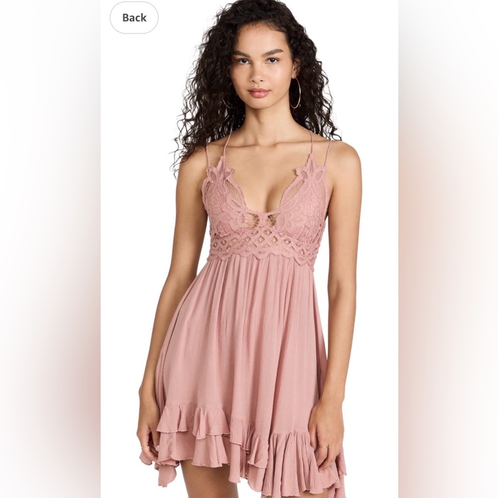 Free People Adella Slip Dress Rose